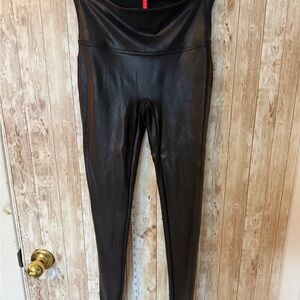 SPANX Shiny Black Leggings